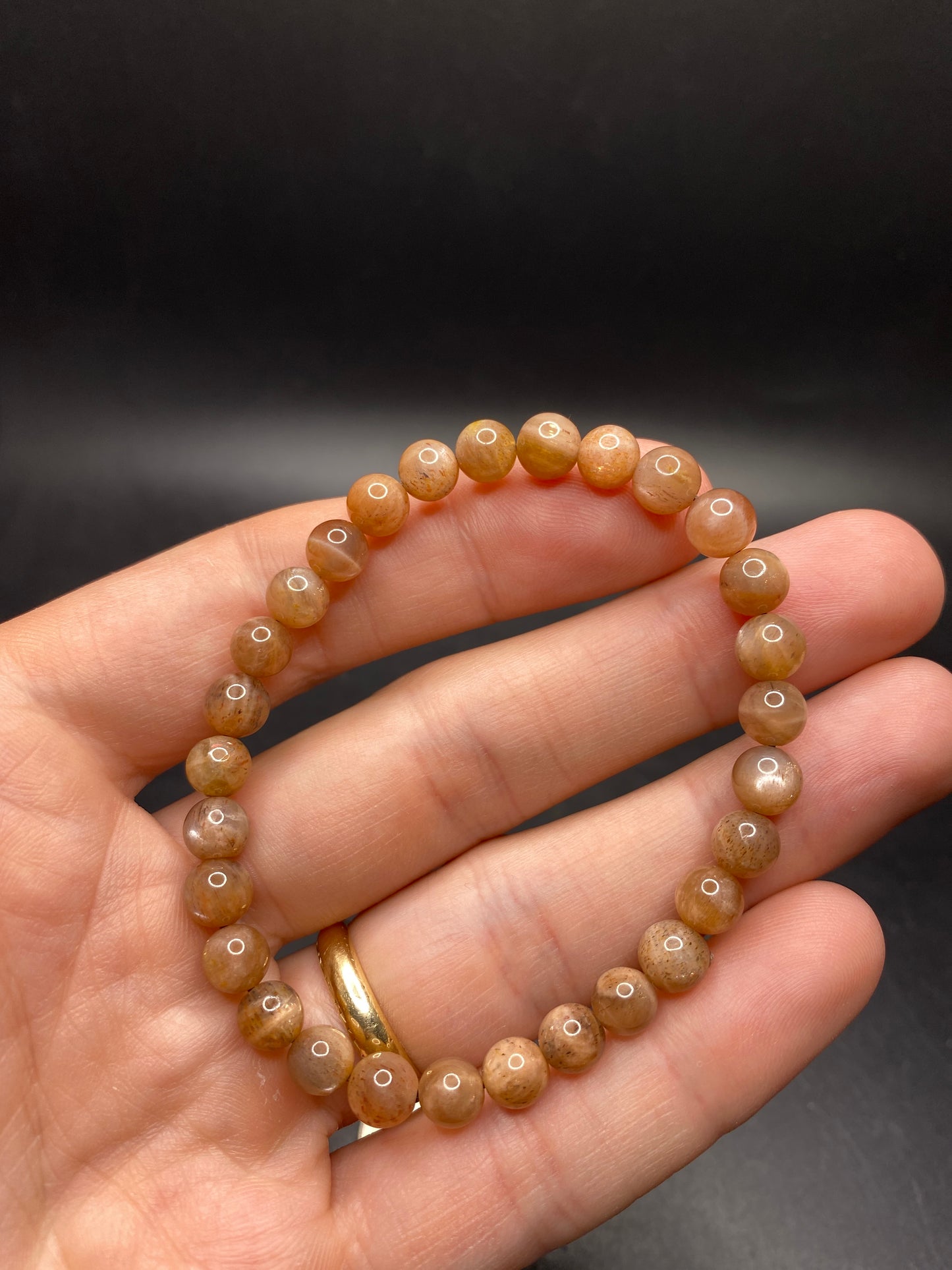 Sunstone Moonstone Bracelet - 5-7mm