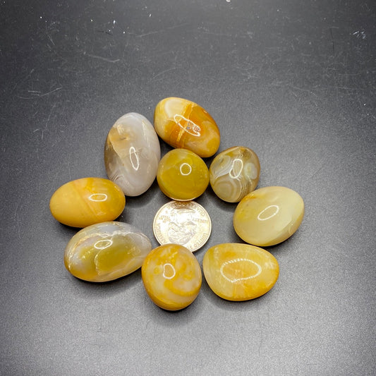 Yellow Agate Tumbles