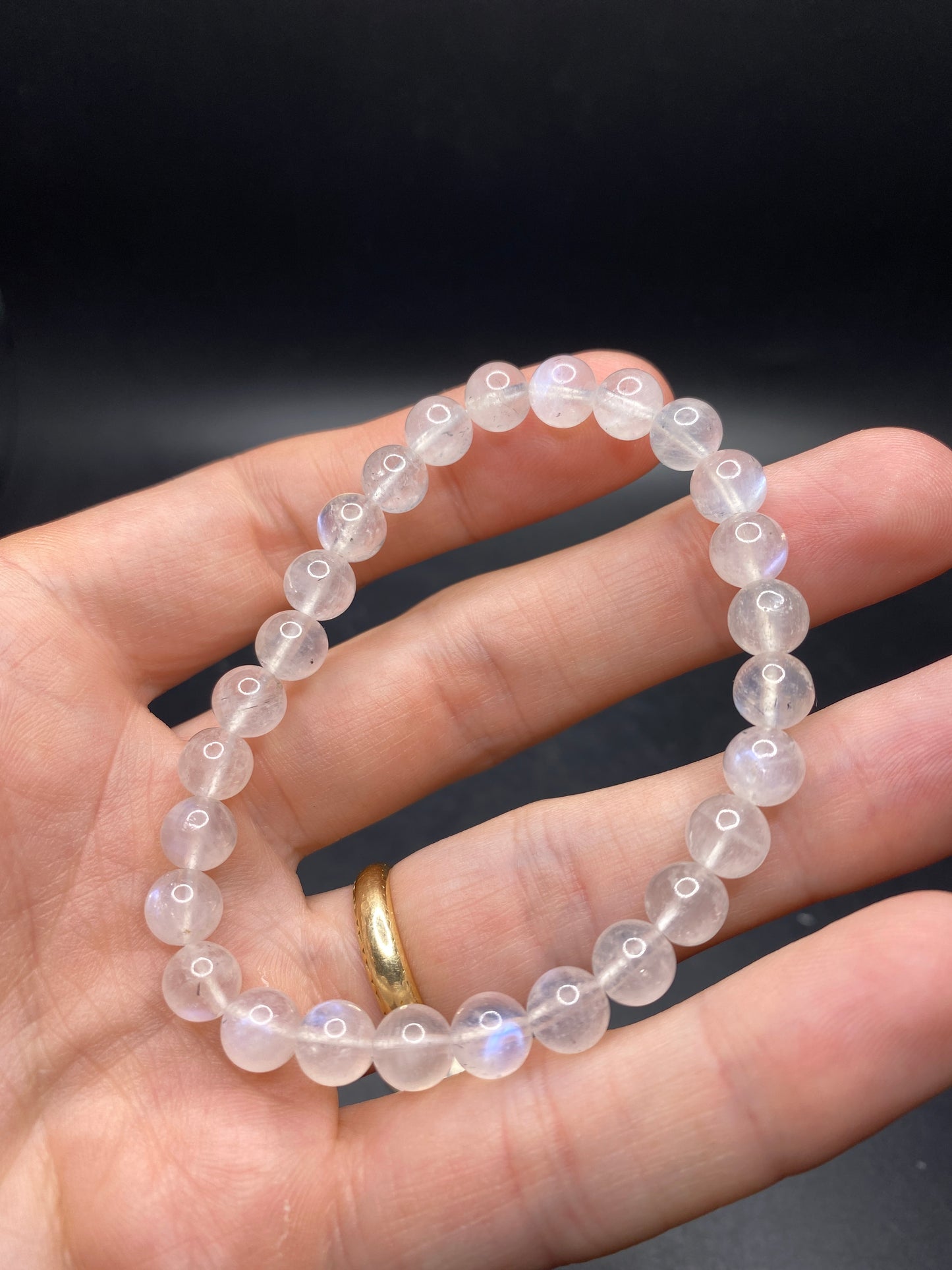 Rainbow Moonstone Bracelet - 7-9mm