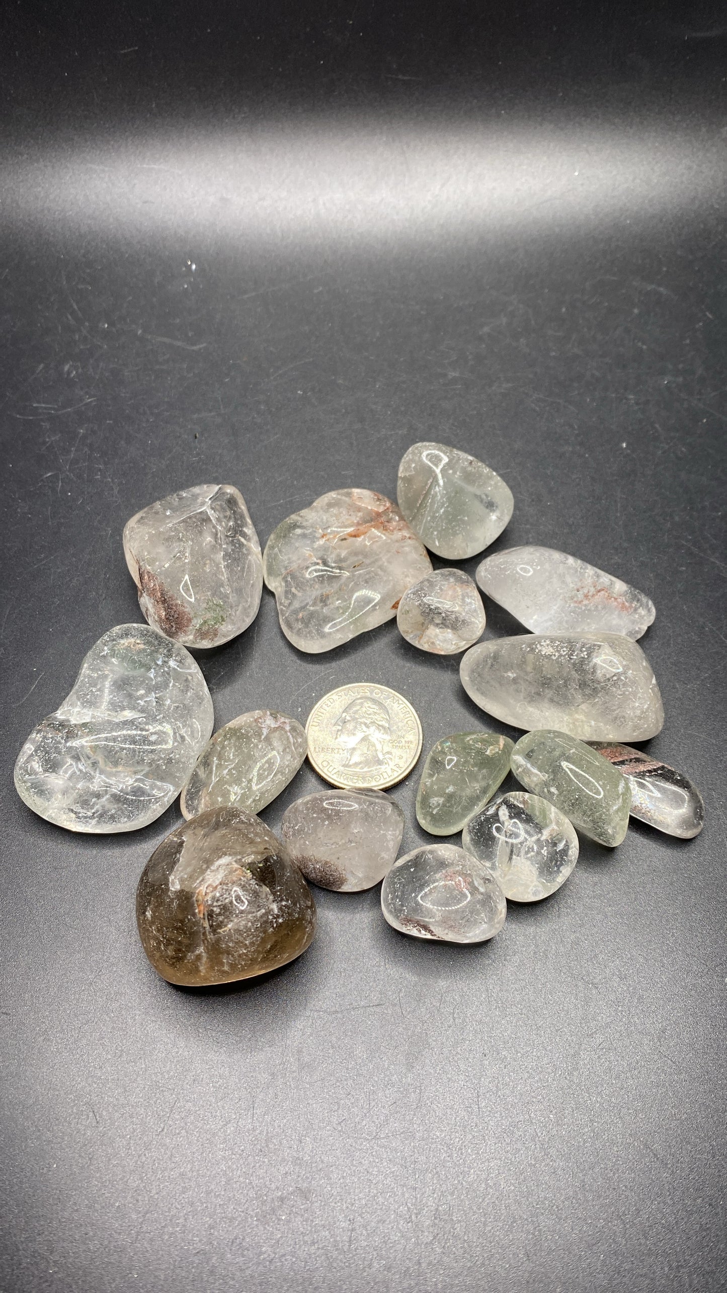 Garden Quartz (Chlorite Quartz) Tumbles