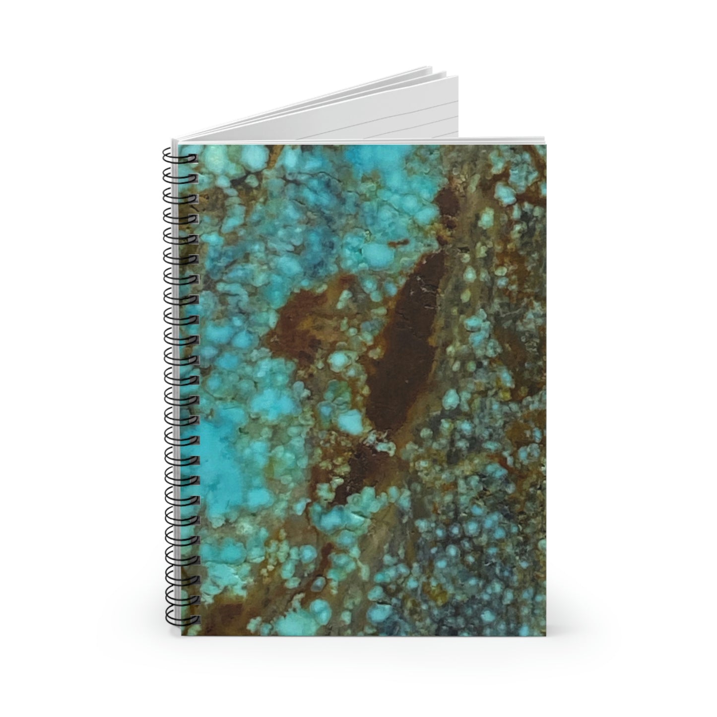 Turquoise Design Spiral Notebook - Ruled Line