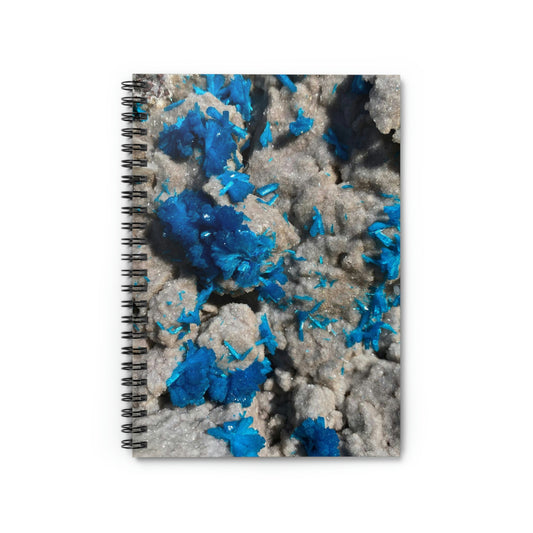 Spiral Notebook for School, Cavansite Pattern Notebook, Gift for Crystal Lover, High Grade Cavansite, Cavansite Lover
