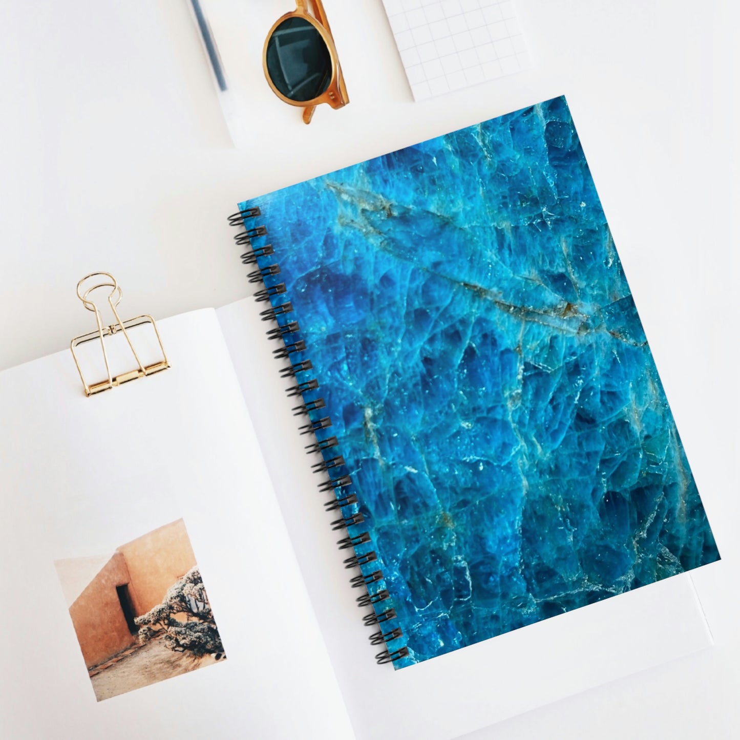Blue Apatite Spiral Notebook - Ruled Line