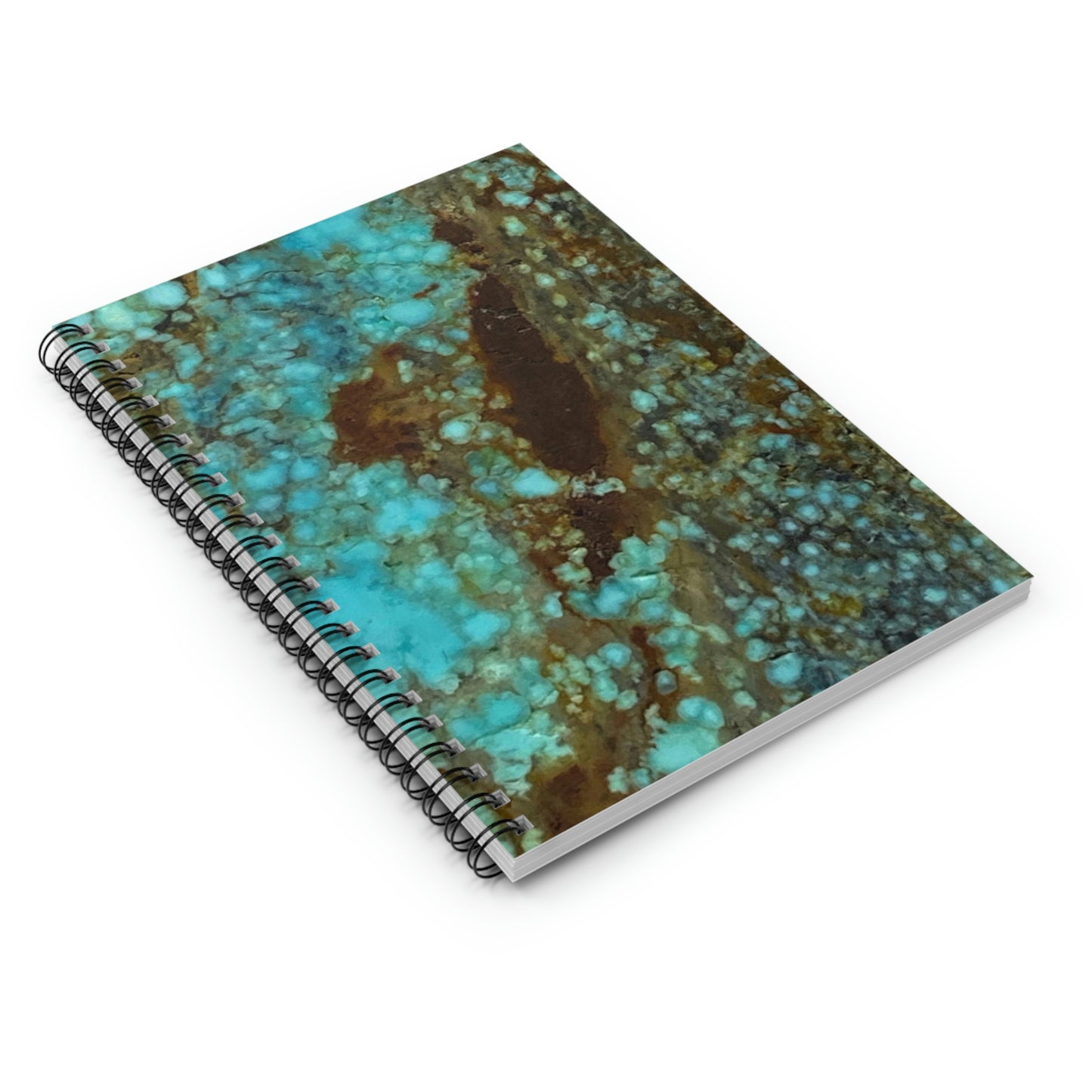 Turquoise Design Spiral Notebook - Ruled Line