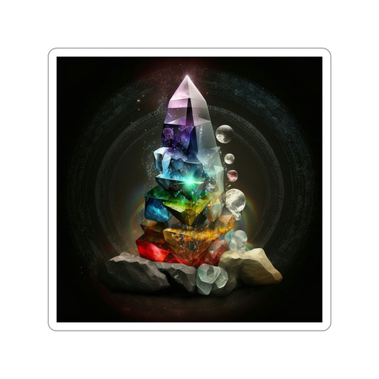 Crystal Chakra Moon Sticker