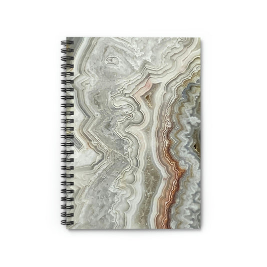 Spiral Notebook with Crazy Lace Agate Design