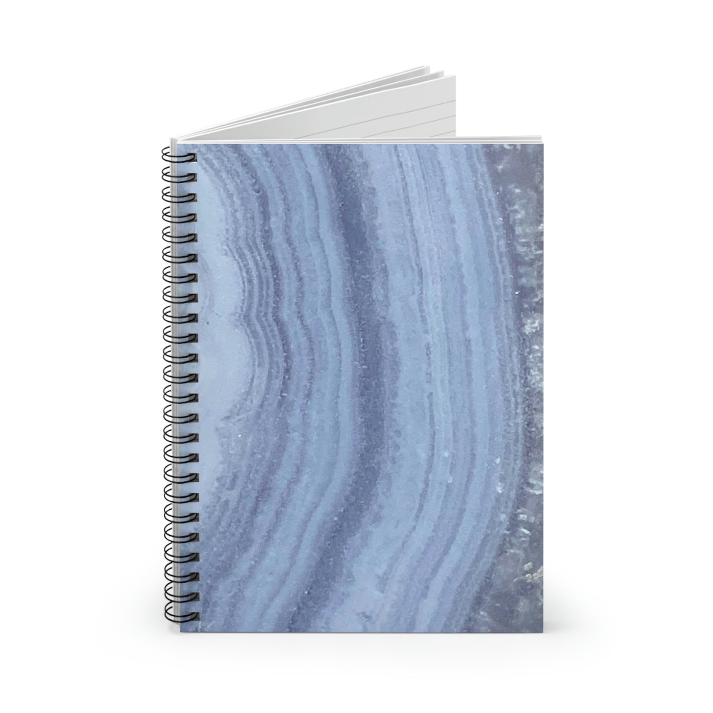 Blue Lace Agate Design Spiral Notebook - Ruled Line