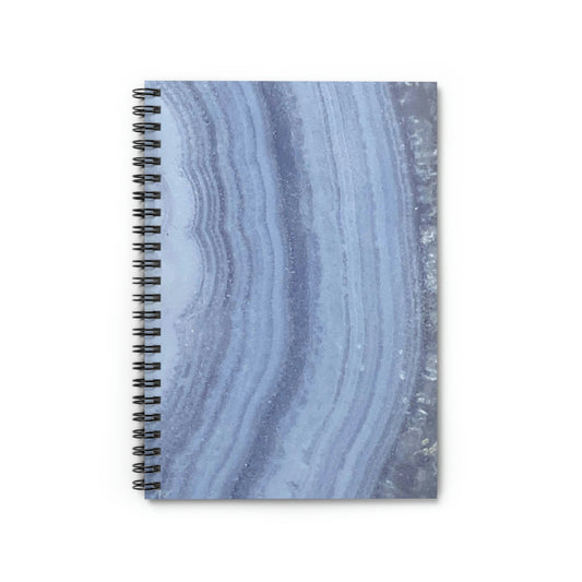 Blue Lace Agate Design Spiral Notebook - Ruled Line