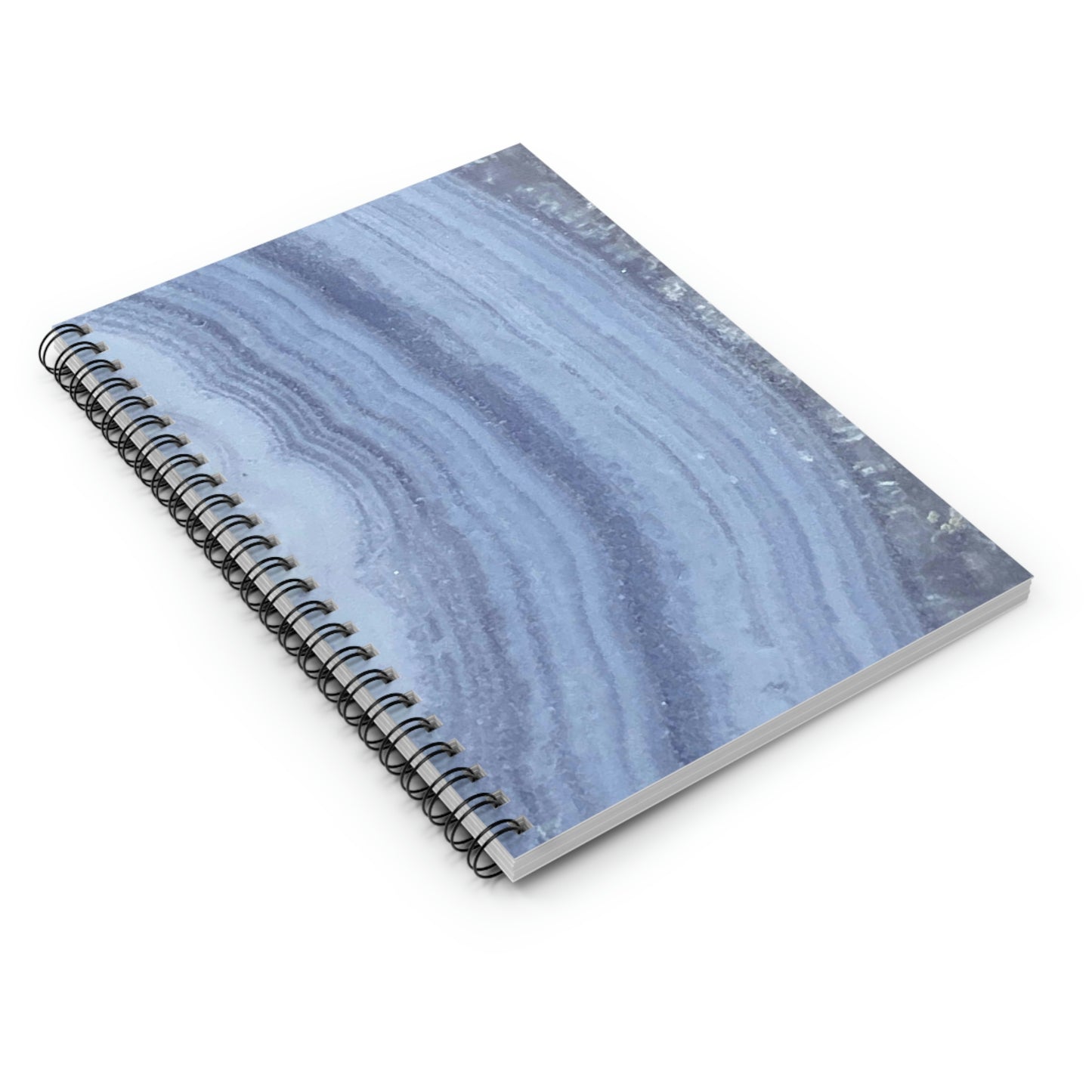 Blue Lace Agate Design Spiral Notebook - Ruled Line