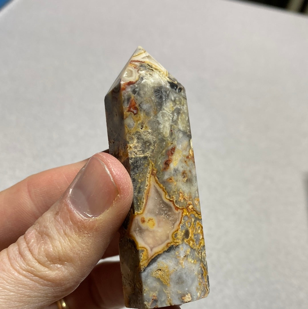 Small Crazy Lace Agate Tower
