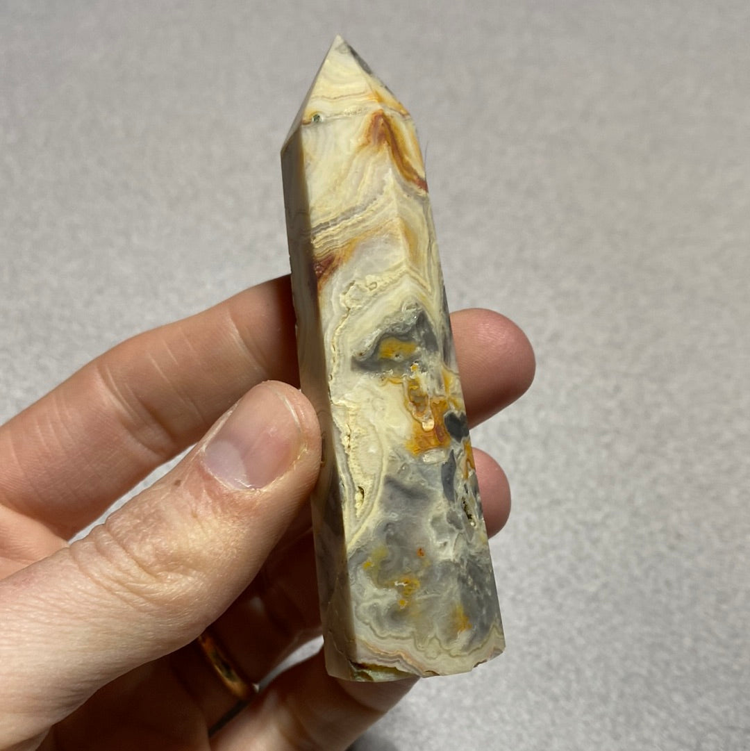 Medium Size Crazy Lace Agate Tower