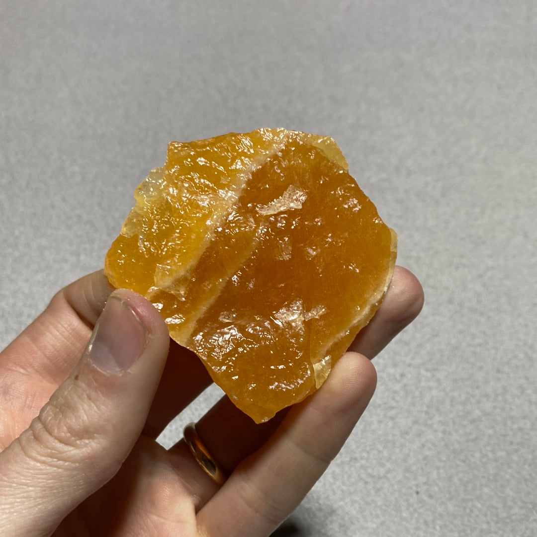Orange Calcite - Medium Rough - Mexico