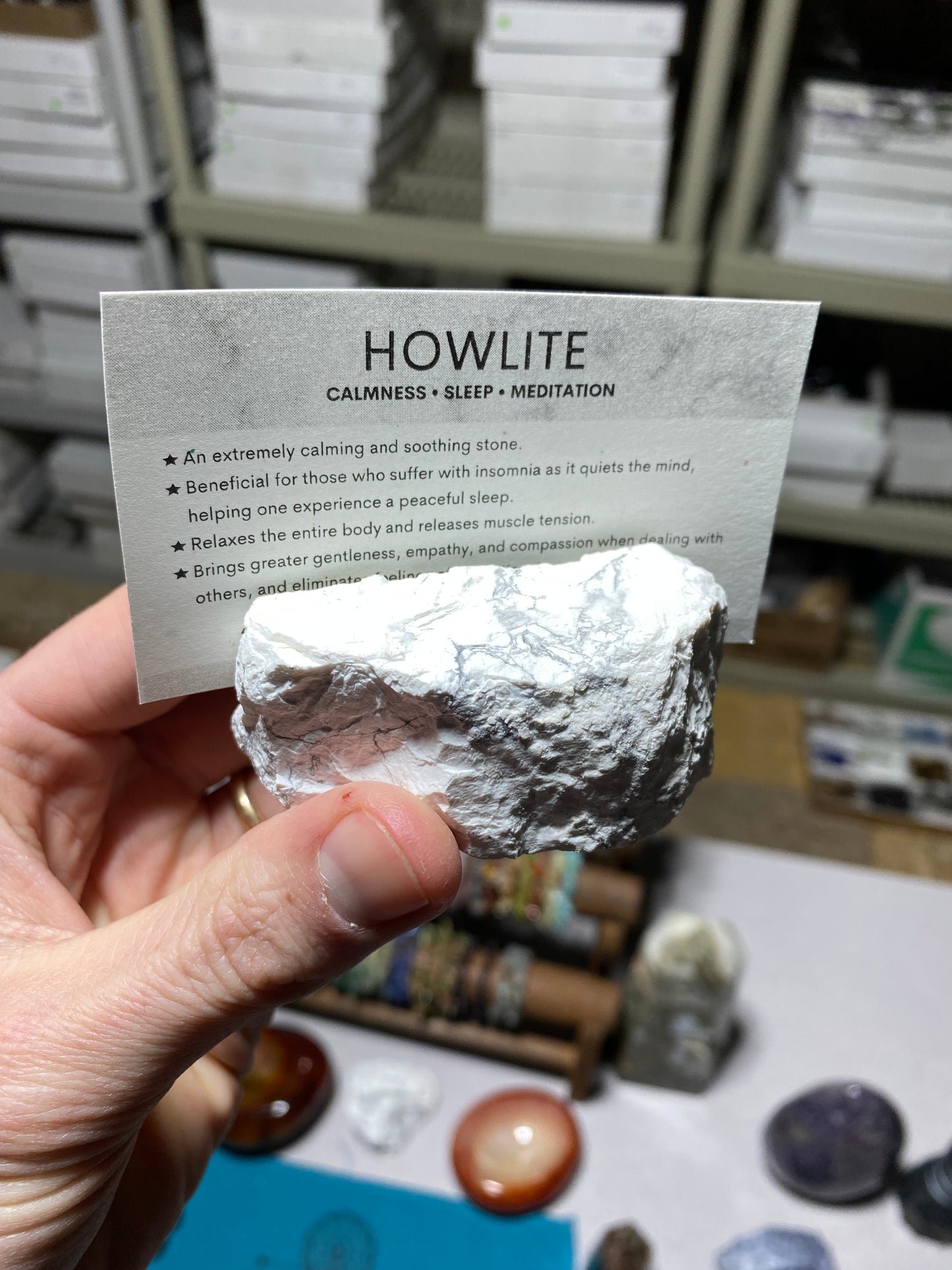 Howlite Business Card Holder