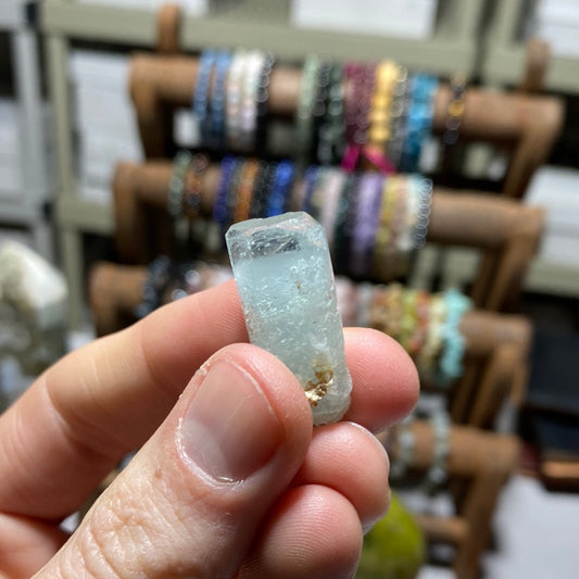 Terminated Aquamarine Crystal from Brazil - Front View